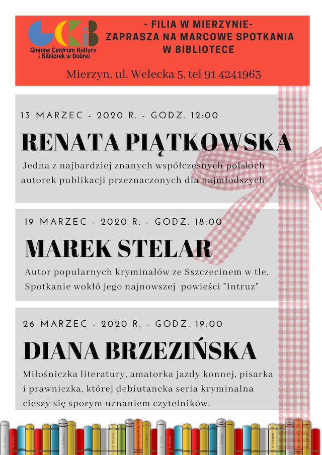 plakat reklamujący spotkania autorskie