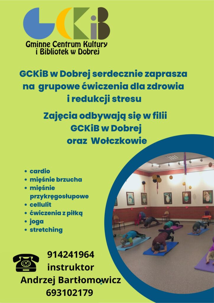 plakat promujący ćwiczenia