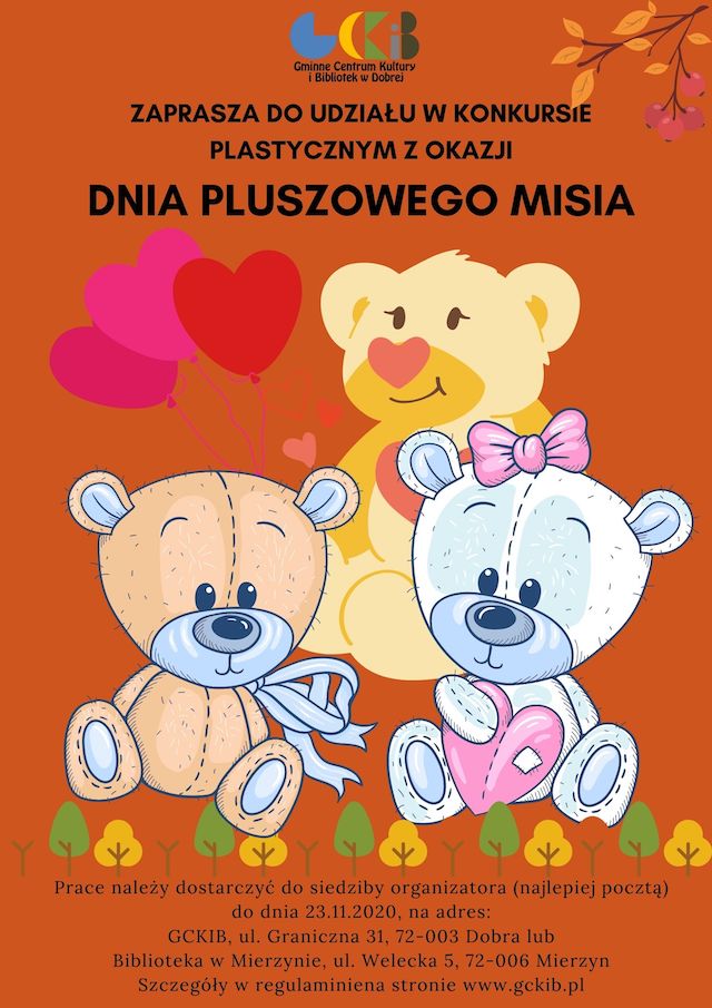 plakat dzień pluszowego misia