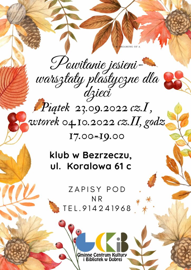 plakat powitanie jesieni
