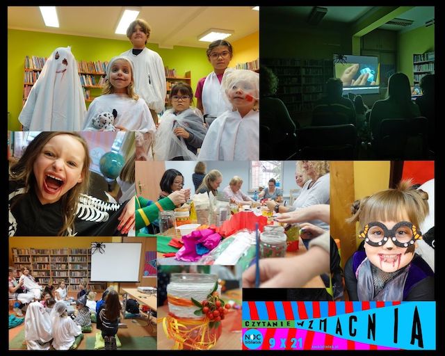 kilka zdjęć dzieci z halloween