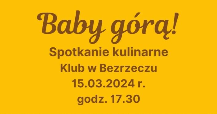 Plakat wydarfzenia przedstawiający babkę drożdzową