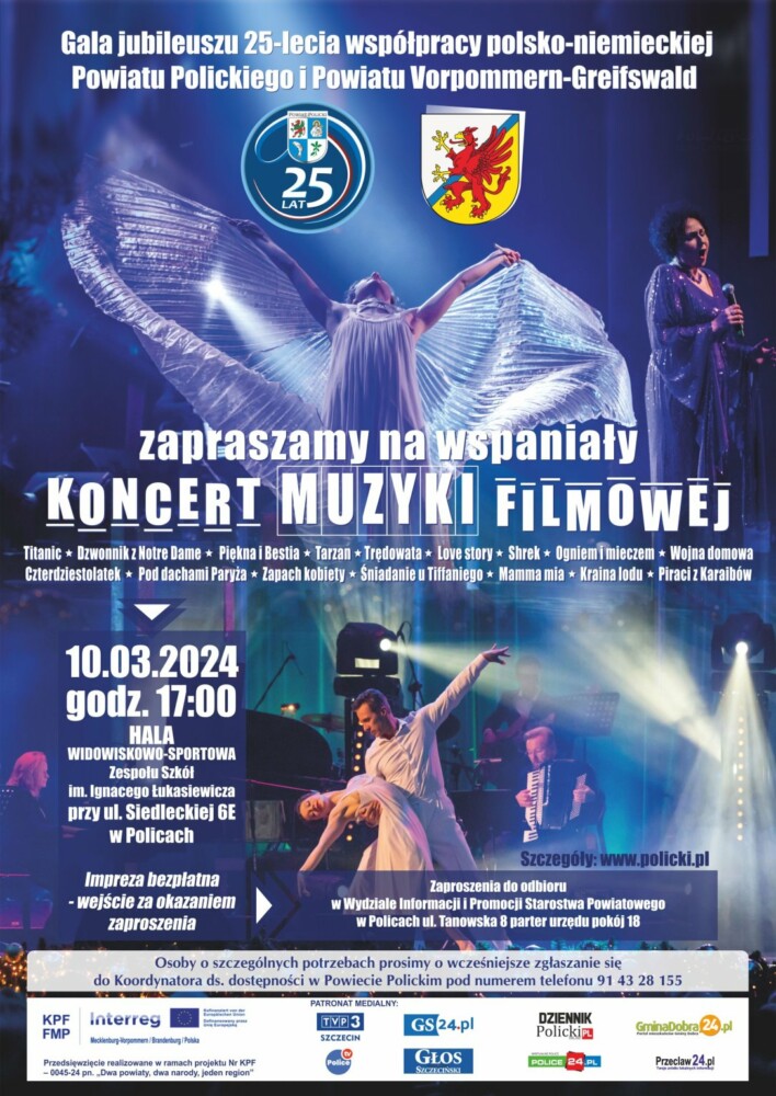 plakat promujący muzykę filmową